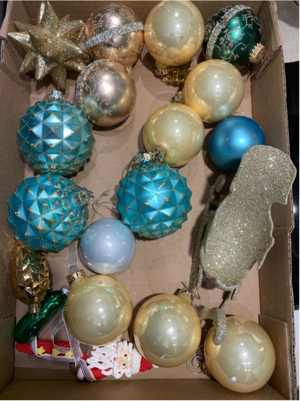Unbranded Holiday Ornaments One Size Gold Blue